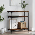 Console elegant bois d'ingenierie gris 75 x 29 x 75 cm