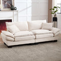 Canape en plastique gris clair avec coussin rembourre