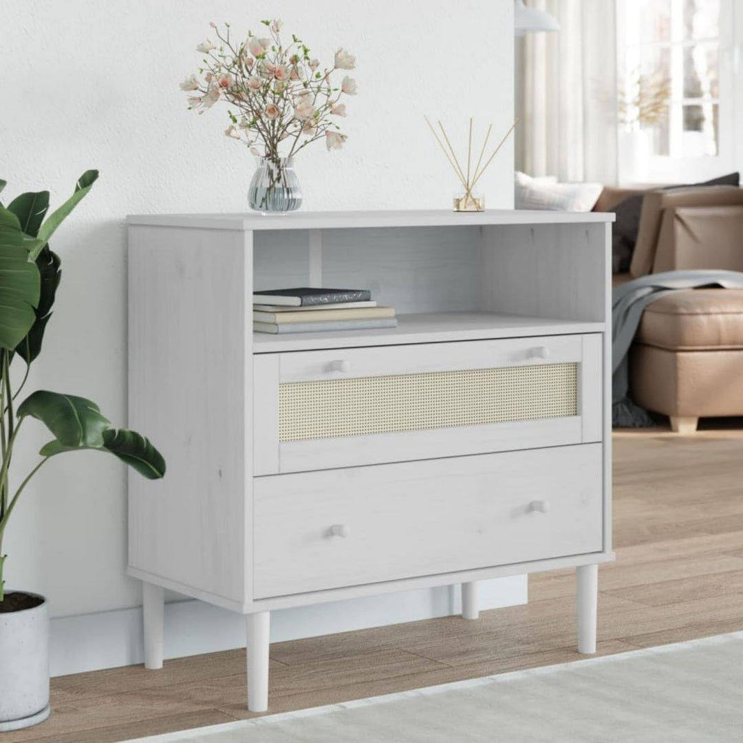 Concu pour bureau, meuble de rangement gris clair en bois