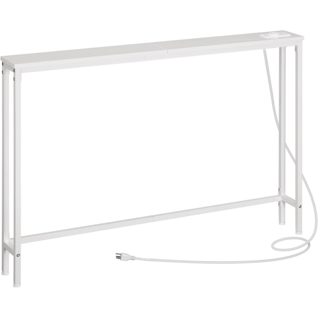 Console d'appoint gris clair en acier 120 x 15 x 79.5 cm
