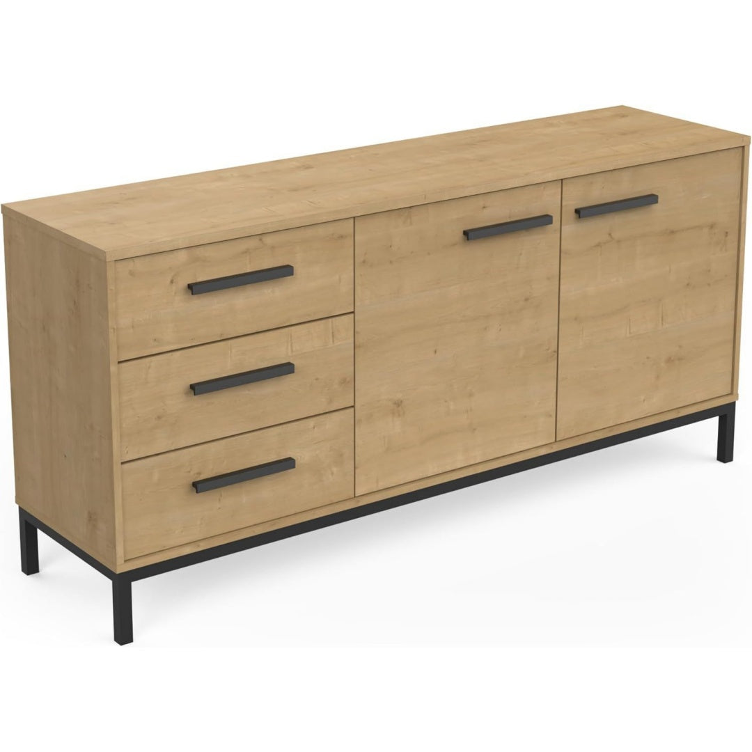 Buffet contemporain en bois de pin et pin