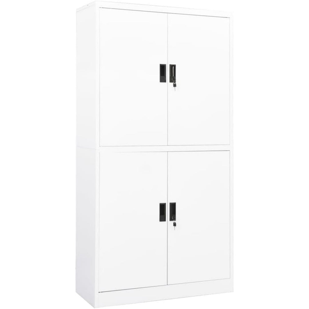 Chiffonnier gris clair 4 portes moderne