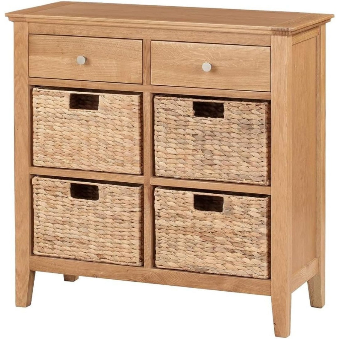 Commode contemporaine 2 tiroirs marron