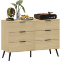 Coiffeuse marron 6 tiroirs style scandinave pratique