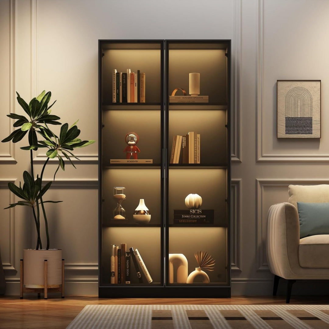 Armoire de rangement contemporaine marron