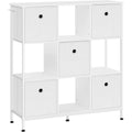 Gris clair bibliotheque allure contemporaine, 90 x 30 x 100 cm