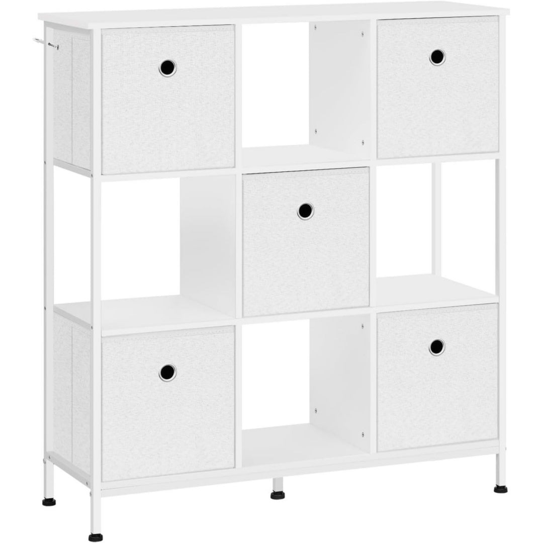 Gris clair bibliotheque allure contemporaine, 90 x 30 x 100 cm