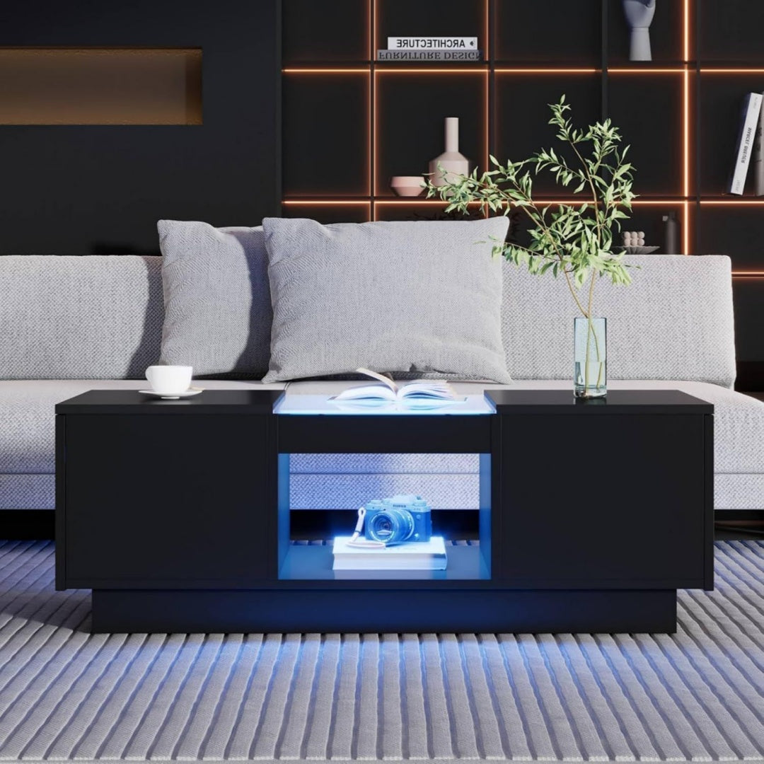 Table basse noir 100 x 50 x 35.5 cm