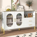 Buffet gris clair, 140 x 38 x 90 cm, contemporain