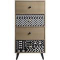 Armoire de rangement creme en bois 30 x 40 x 78 cm