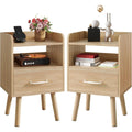 Table de chevet pratique en tissu