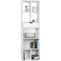 Style classique bibliotheque gris clair 50 x 24 x 168 cm