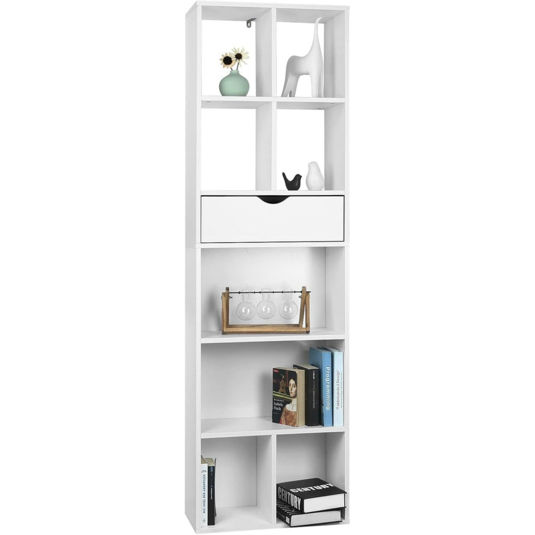 Style classique bibliotheque gris clair 50 x 24 x 168 cm