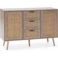 Buffet marron, rotin, 40 x 40 x 81 cm, rangement intelligent