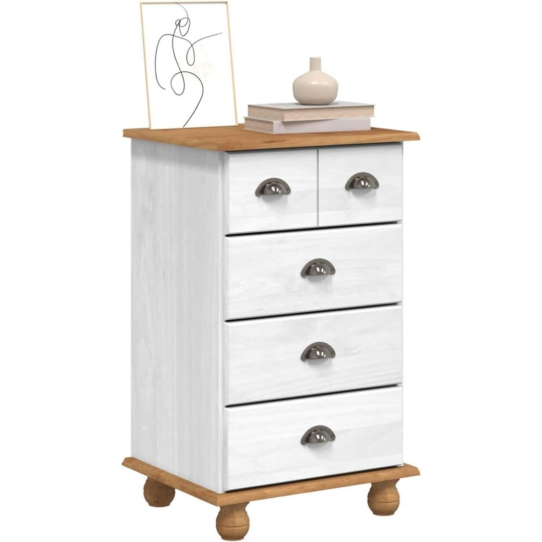 Chiffonnier gris clair parfait dressing 5 tiroirs