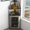 Caractere Industriel, range bouteilles gris clair en bois