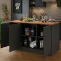 Meuble de rangement noir 3 portes pour le salon