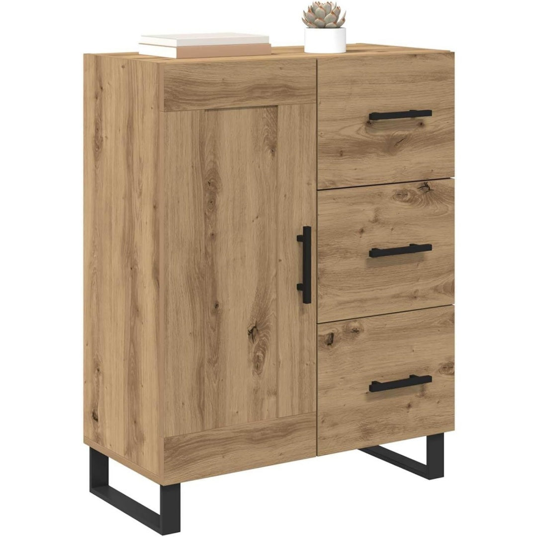 Buffet marron grand espace de rangement 69.5 x 34 x 90 cm