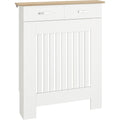 Style, cache-radiateur gris clair en panneau de particules serrure de securite