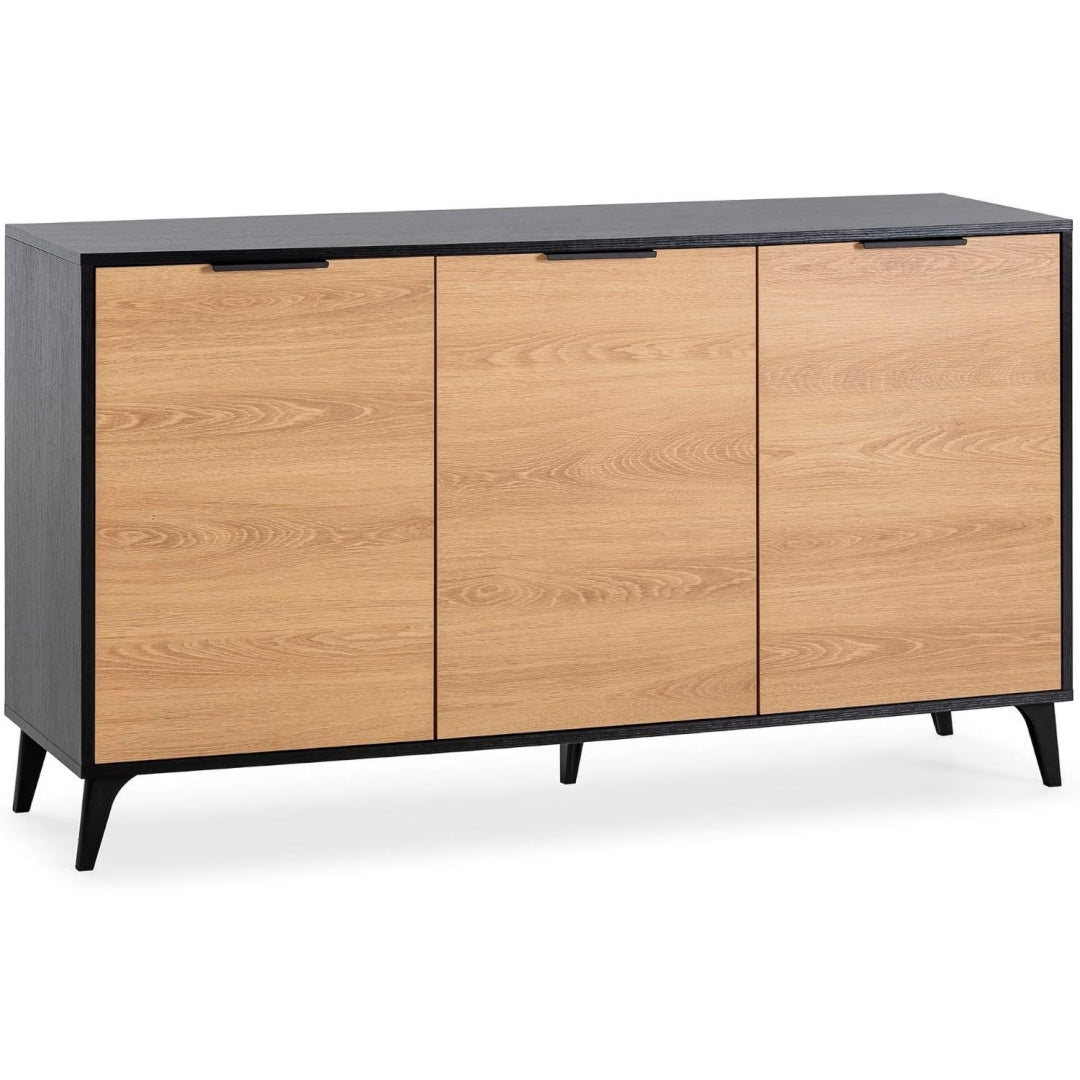 Marron buffet style scandinave avec 3 portes et 1 etagere