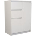 Coiffeuse gris clair pour couloir, a 2 portes 2 tiroirs tissu