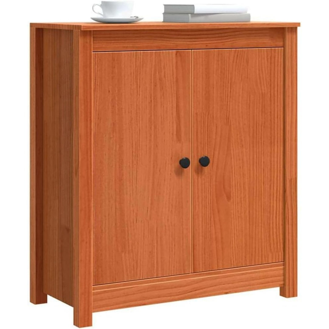 Buffet a portes coulissantes orange contemporain